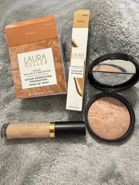 NEW Laura Geller Baked Color Correcting Foundation & Concealer - Shade Medium